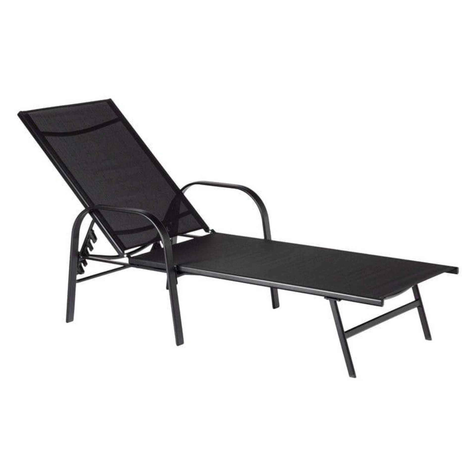 BRAND NEW & BOXED TRADE LOT - 2 X Adjustable Reclining Outdoor Patio Sun Lounger in Black - Image 3 of 7