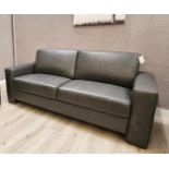 Brand new & boxed ATS Boston 3 + 2 static leather suite in Pewter Grey.