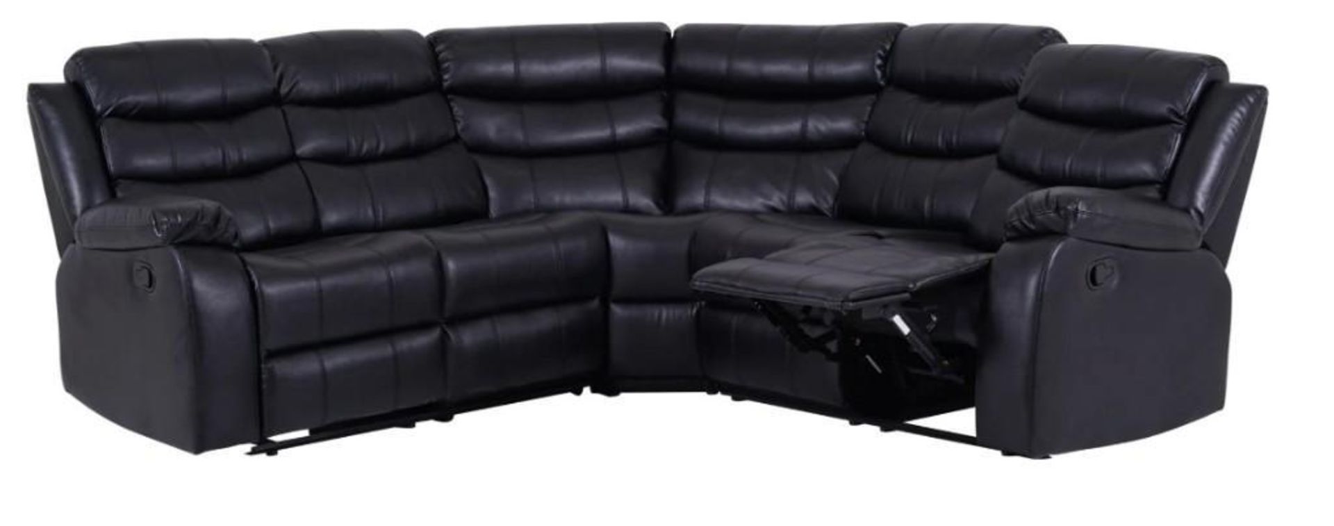 BRAND NEW & BOXED Malaga manual reclining leather corner sofa. RRP: £1,899 - Bild 4 aus 8