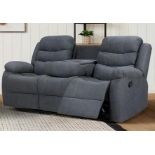 BRAND NEW & BOXED Sorrento 3 seater manual recliner suite in chenille grey.