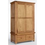 BRAND NEW & BOXED Devon oak double robe 2 door