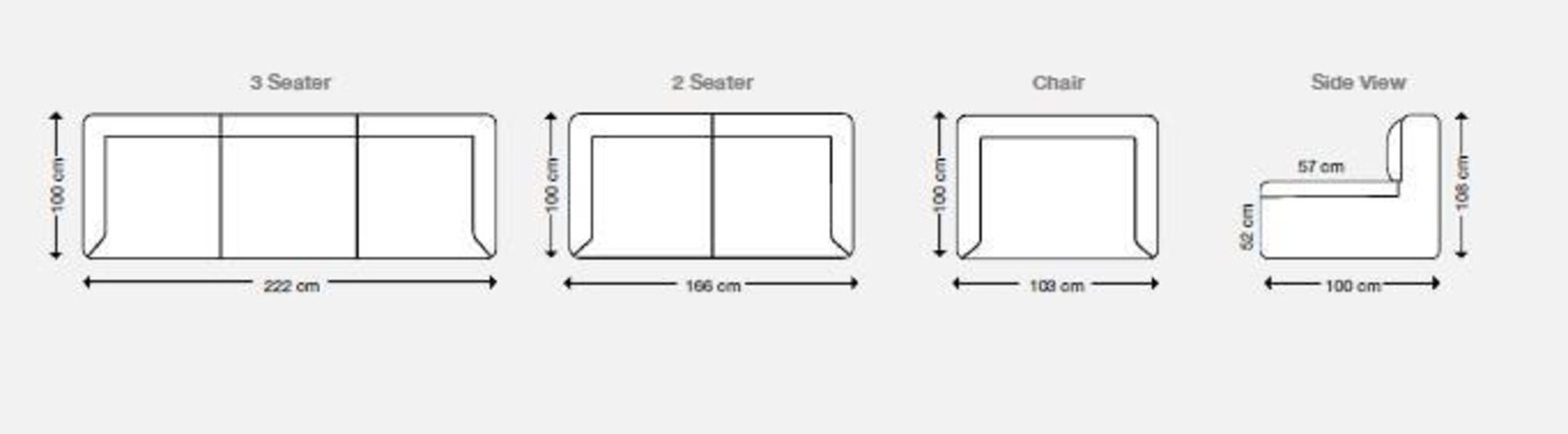 Brand new & Boxed Luxor 3 + 1 + 1 Electric reclining fabric suite - Image 5 of 5