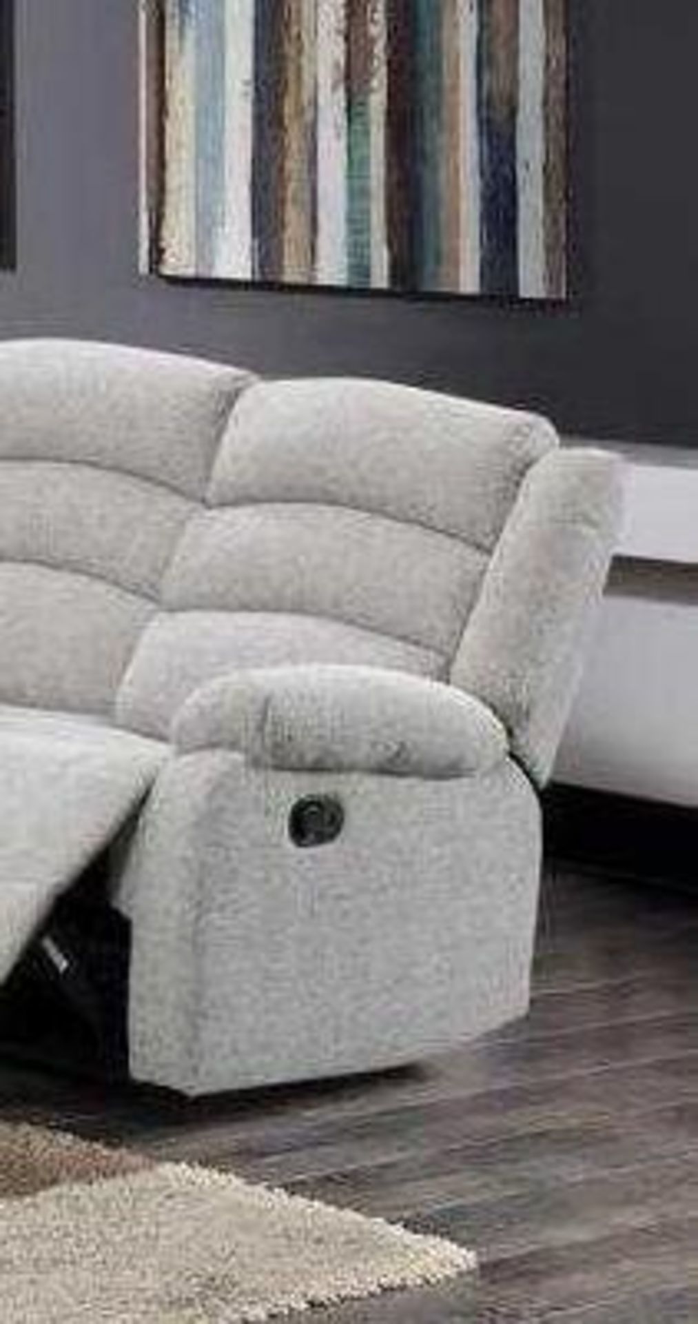 BRAND NEW & BOXED fabric Malaga 3 seater manual recliner sofa. RRP:£949 - Bild 2 aus 2