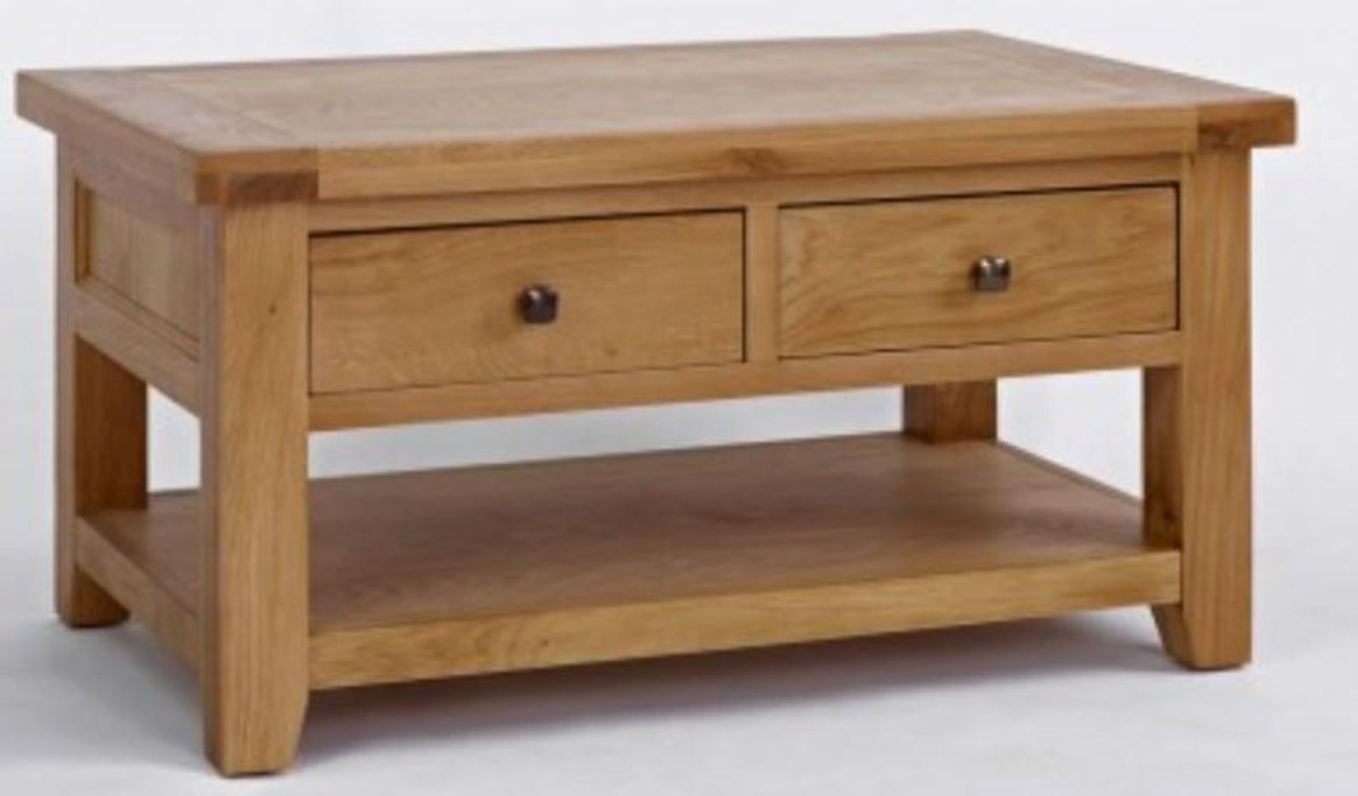 BRAND NEW & BOXED Devon oak coffee table 2 drawers