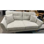 BRAND NEW French connection zinc 3 + 2 seater suite in Plush Mink. RRP: £1,499