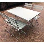 *BRAND NEW & BOXED TRADE LOT* 5 X Metal bistro set with 4 chairs in green.