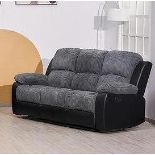BRAND NEW & BOXED California 3 seater manual recliner suite in grey.