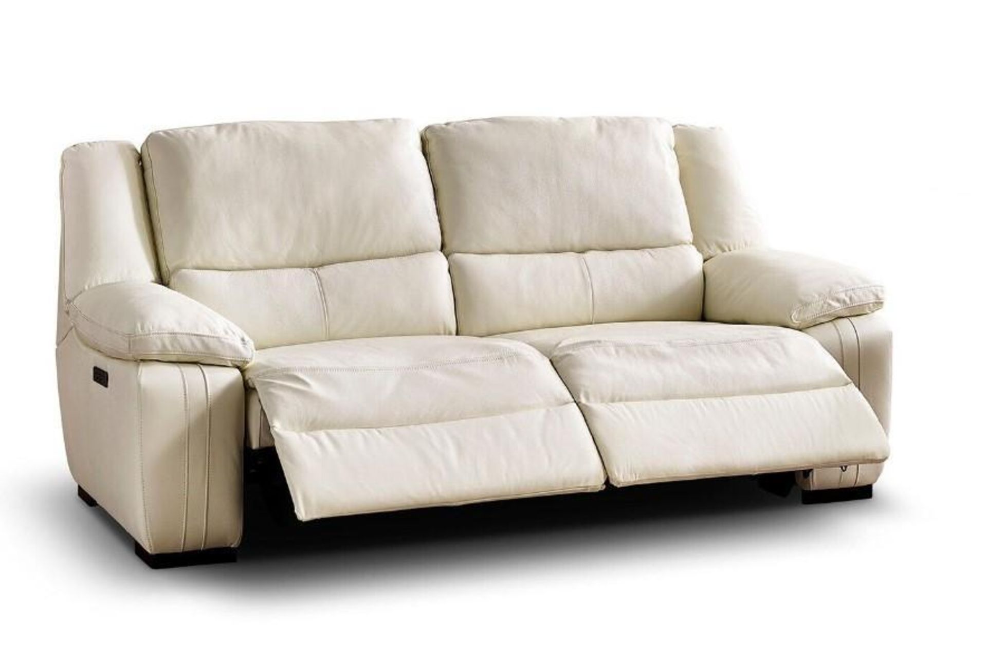 Brand new and boxed SCS Fallon 3 + 2 seater electric reclining sofa in Cream. - Image 7 of 7