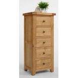 BRAND NEW & BOXED Devon oak 5 drawer chest