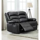 BRAND NEW & BOXED Malaga leather 2 seater manual recliner suite. RRP:£749