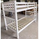 *BRAND NEW TRADE LOT* 5 X 2 sleeper Wooden bunk bed in white complete with 2 x mattresses.