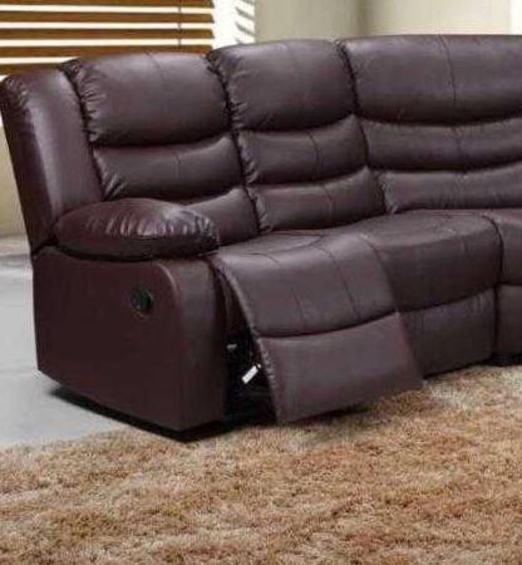 BRAND NEW & BOXED Malaga manual reclining leather corner sofa. RRP: £1,899 - Image 2 of 2