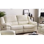 Brand new and boxed SCS Fallon 3 seater electric reclining sofa in Cream.