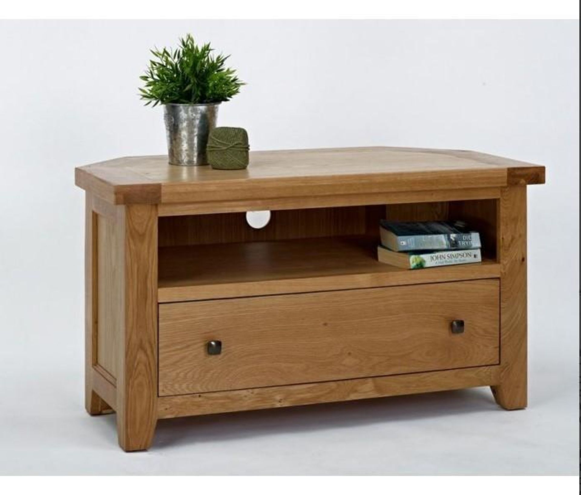 BRAND NEW & BOXED Devon oak corner tv unit