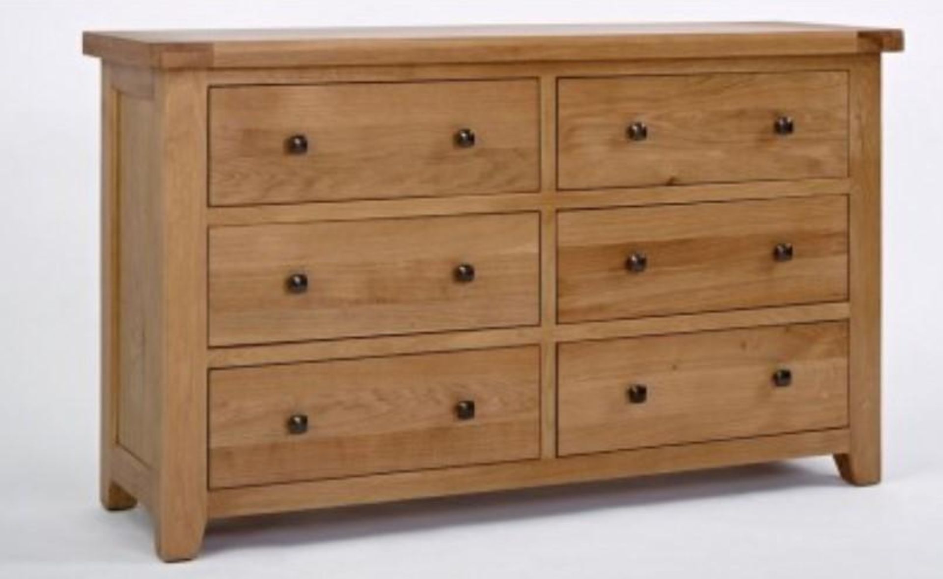 BRAND NEW & BOXED Devon oak 6 drawer wide chest