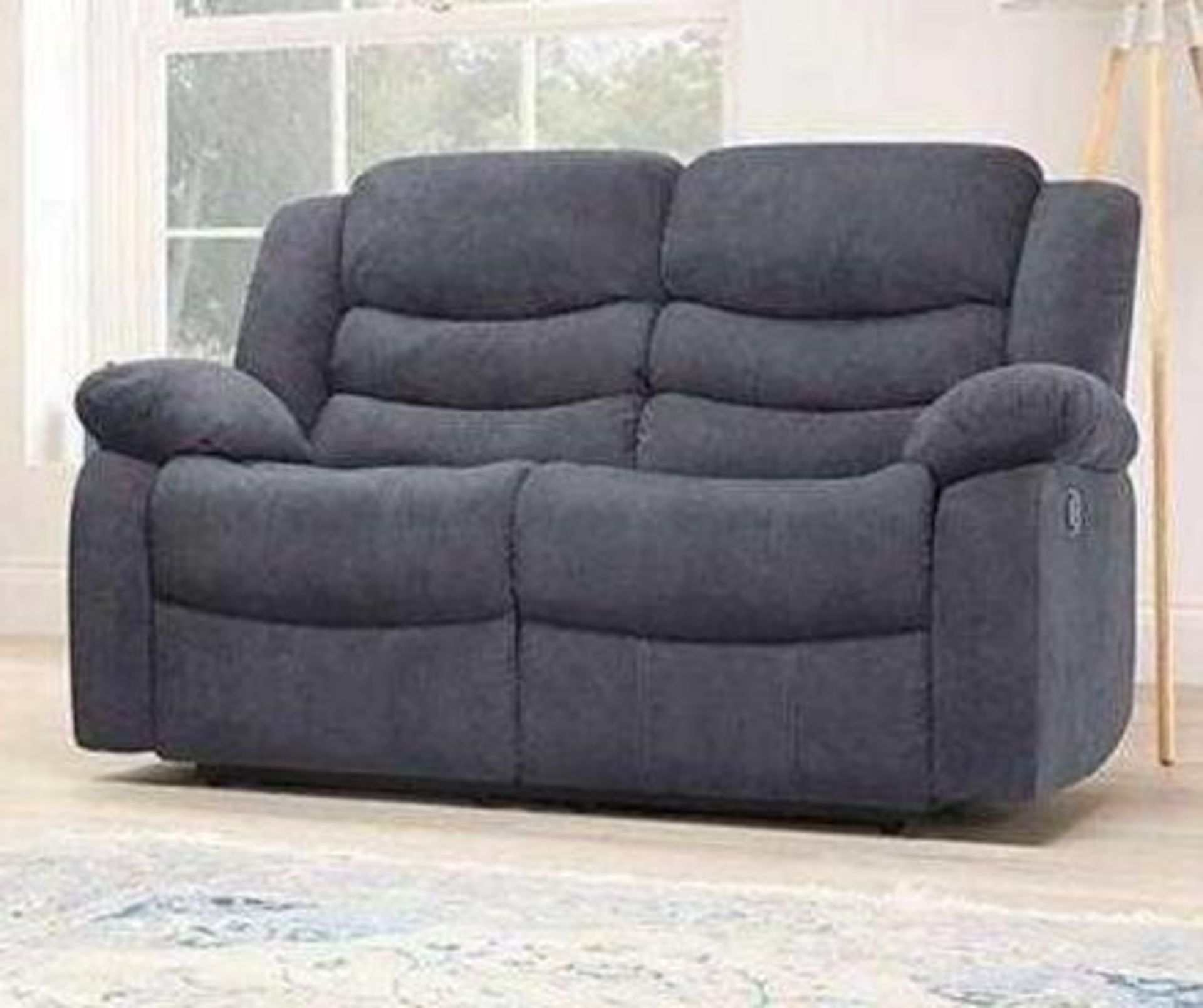BRAND NEW & BOXED Malaga 3 + 2 seater manual reclining sofa in elephant Grey. - Image 3 of 3