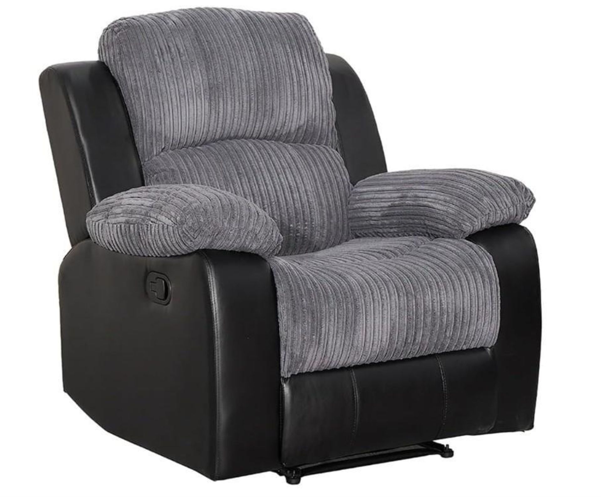 BRAND NEW & BOXED California single seater manual recliner armchair in grey. - Image 2 of 2