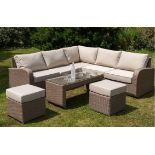 *BRAND NEW* 8 Seater Corner Group With Coffee Table in Natural. RRP: £1,599
