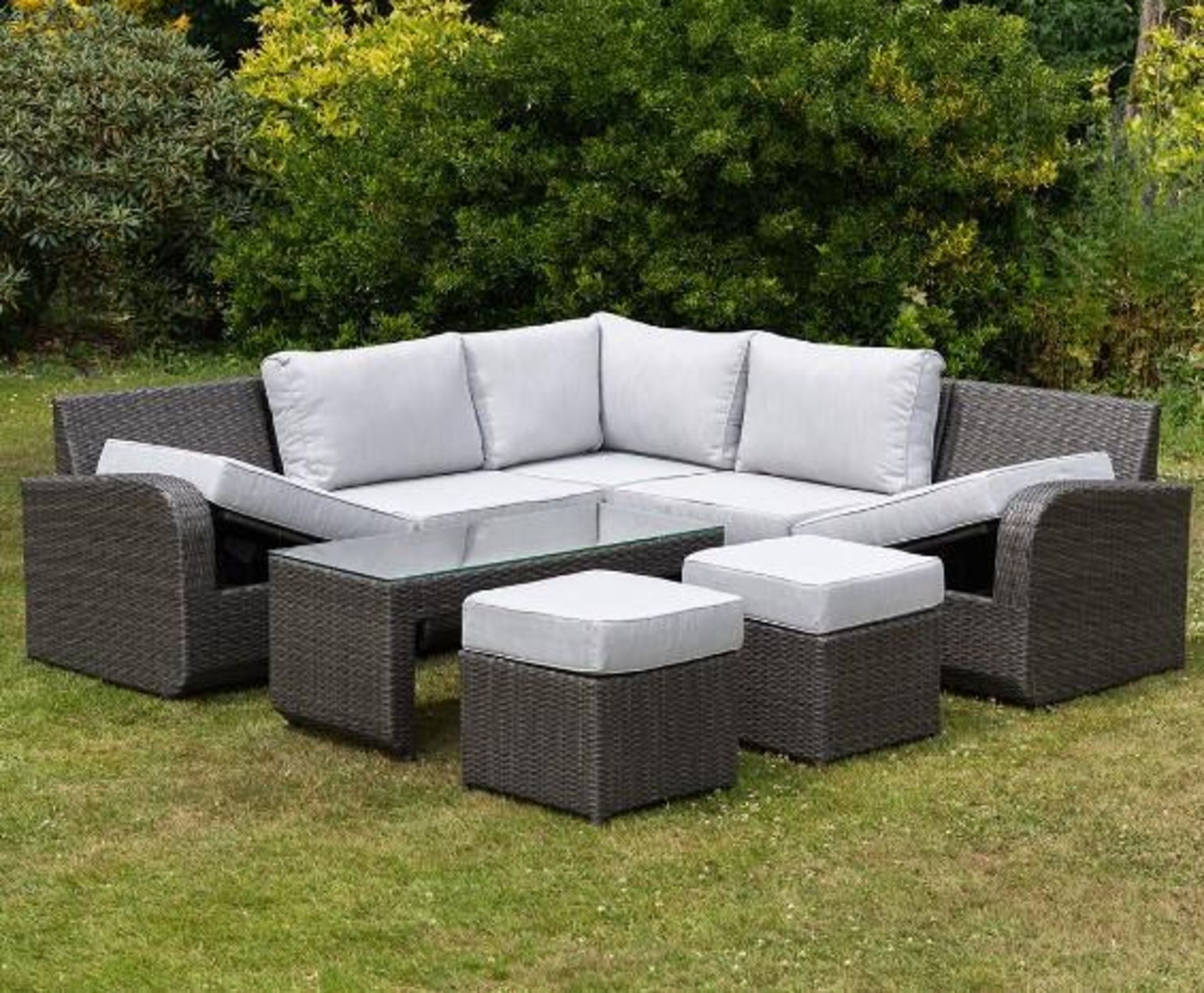 *BRAND NEW* 8 Seater Corner Group With Coffee Table in Grey. RRP£1,599 - Bild 2 aus 14