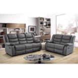 BRAND NEW & BOXED Malaga leather 3 + 2 seater manual recliner suite.