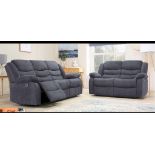 BRAND NEW & BOXED Malaga 3 + 2 + 1 seater manual reclining sofa in elephant Grey.