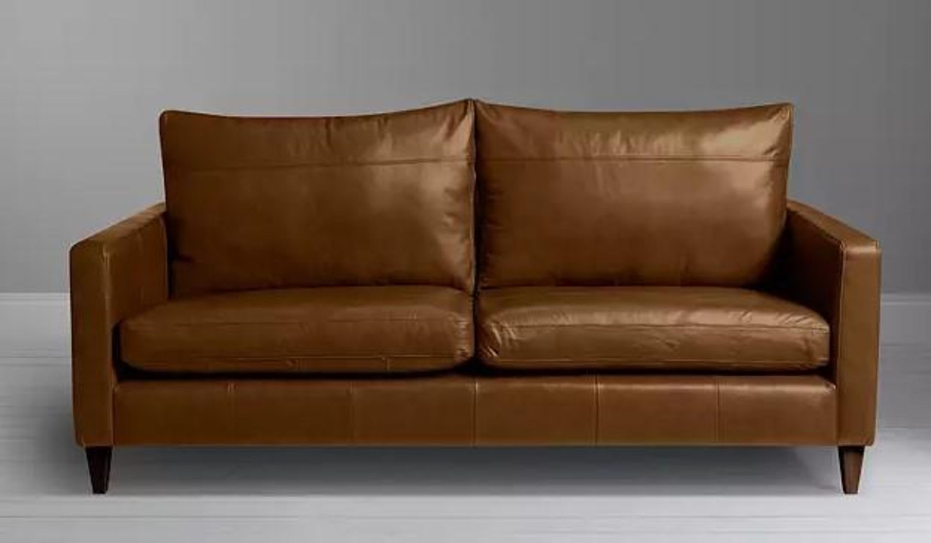 BRAND NEW John Lewis Bailey full leather 3 + 2 sofa in Tan. RRP: £3,298