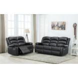 BRAND NEW & BOXED Malaga leather 3 + 2 seater manual recliner suite.