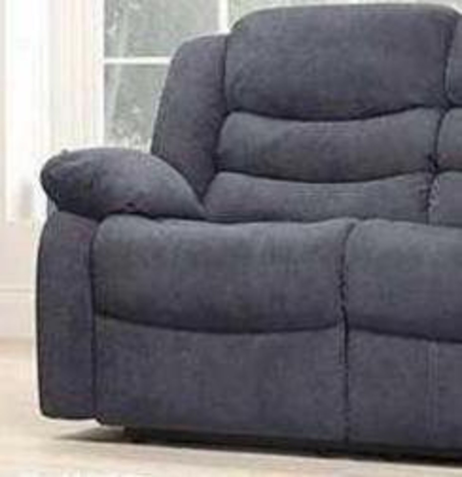 BRAND NEW & BOXED Malaga 2 seater manual reclining sofa in elephant Grey. - Image 2 of 2