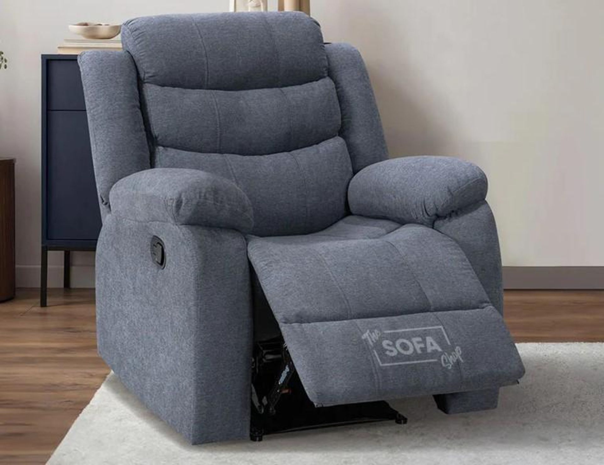 BRAND NEW & BOXED Malaga single seater manual reclining armchair in elephant Grey.