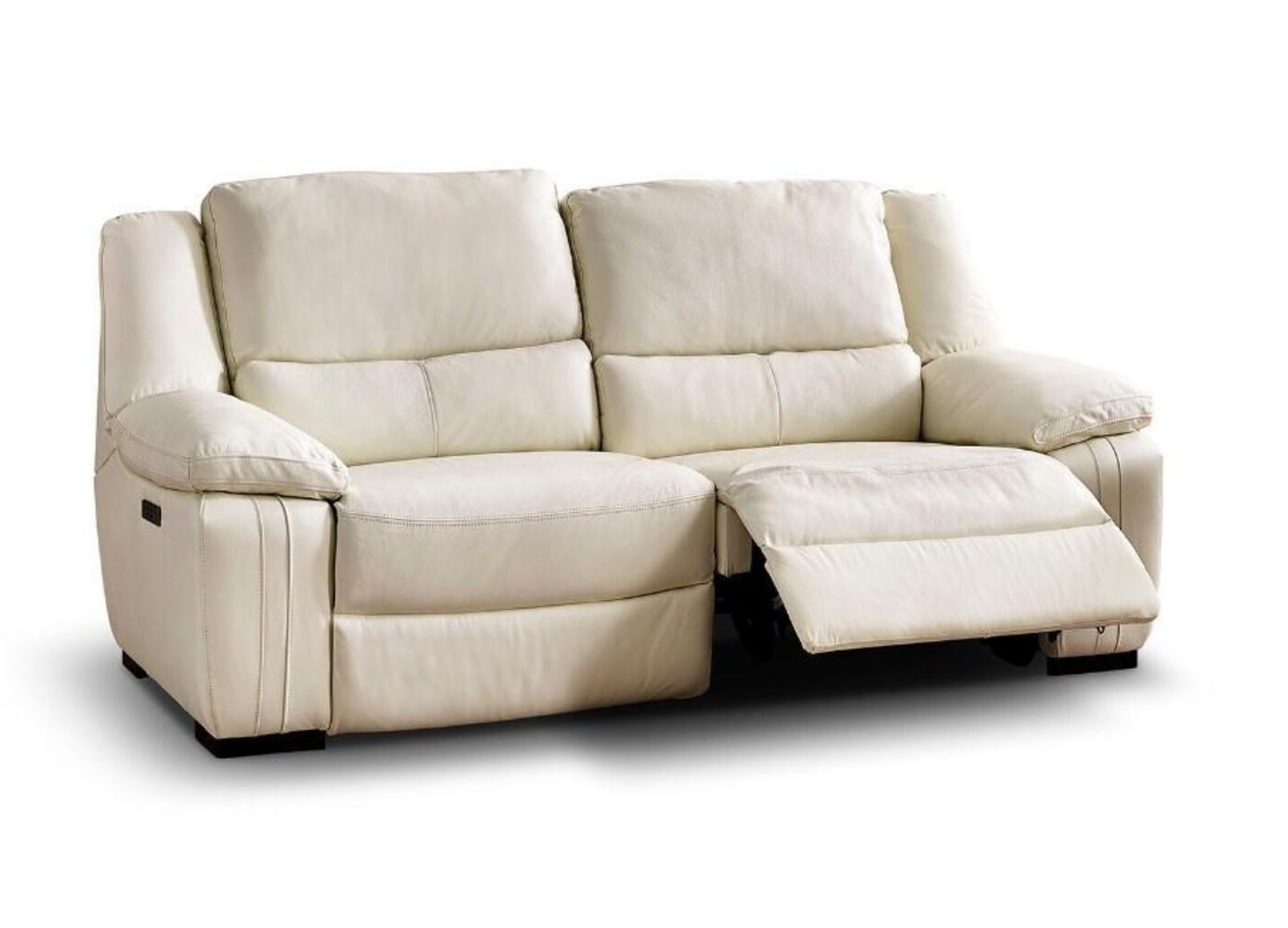 Brand new and boxed SCS Fallon 3 + 2 seater electric reclining sofa in Cream. - Image 6 of 7