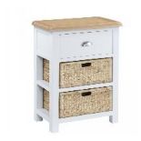 BRAND NEW & BOXED clevedon small console 1 drawer 2 basket