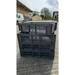 *No VAT on hammer* Quantity of Grey stackable storage boxes