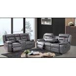 *BRAND NEW & BOXED* Nevada 3 + 2 seater electric reclining sofa in Grey with Black Trim