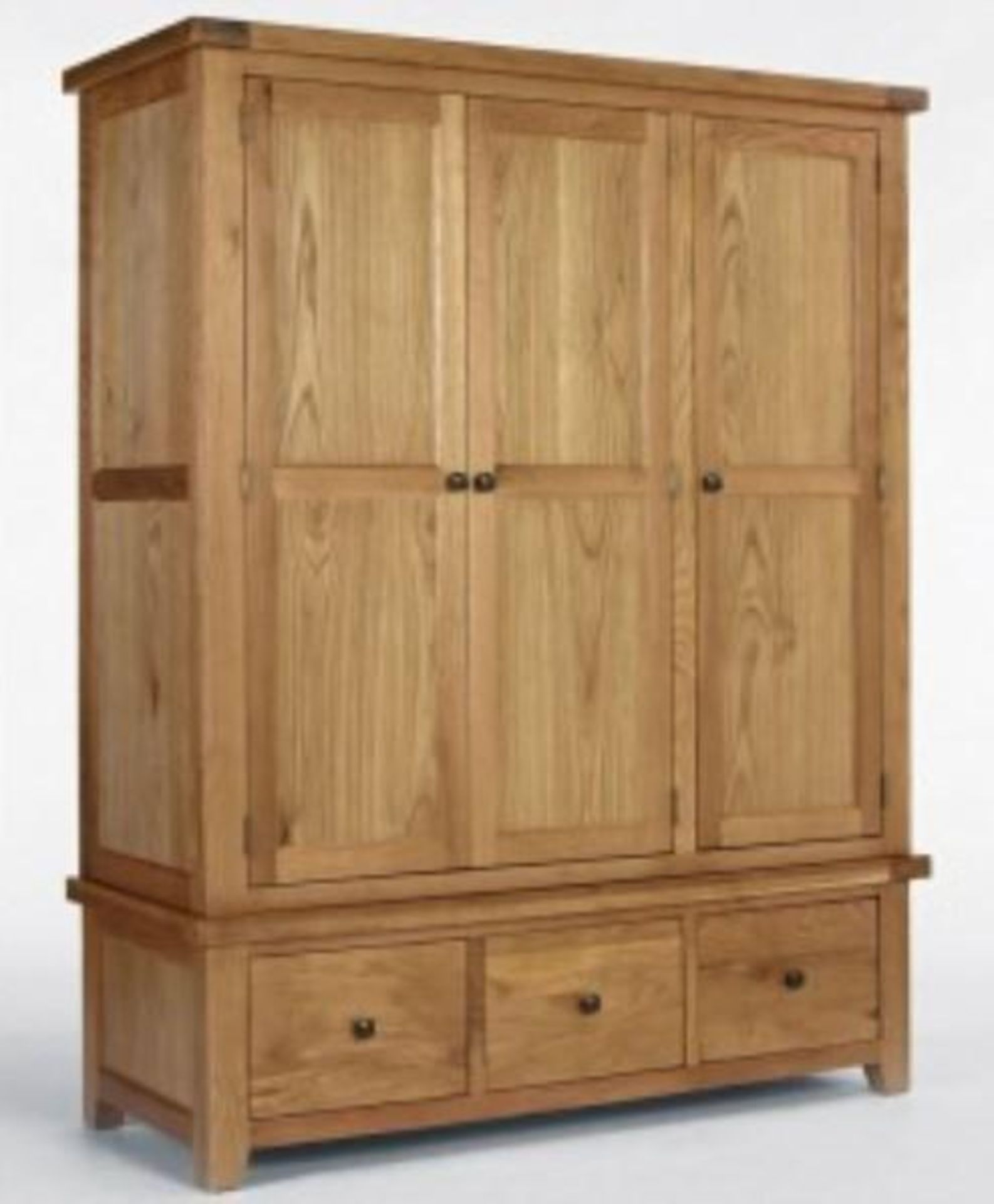 BRAND NEW & BOXED Devon oak triple robe 3 door