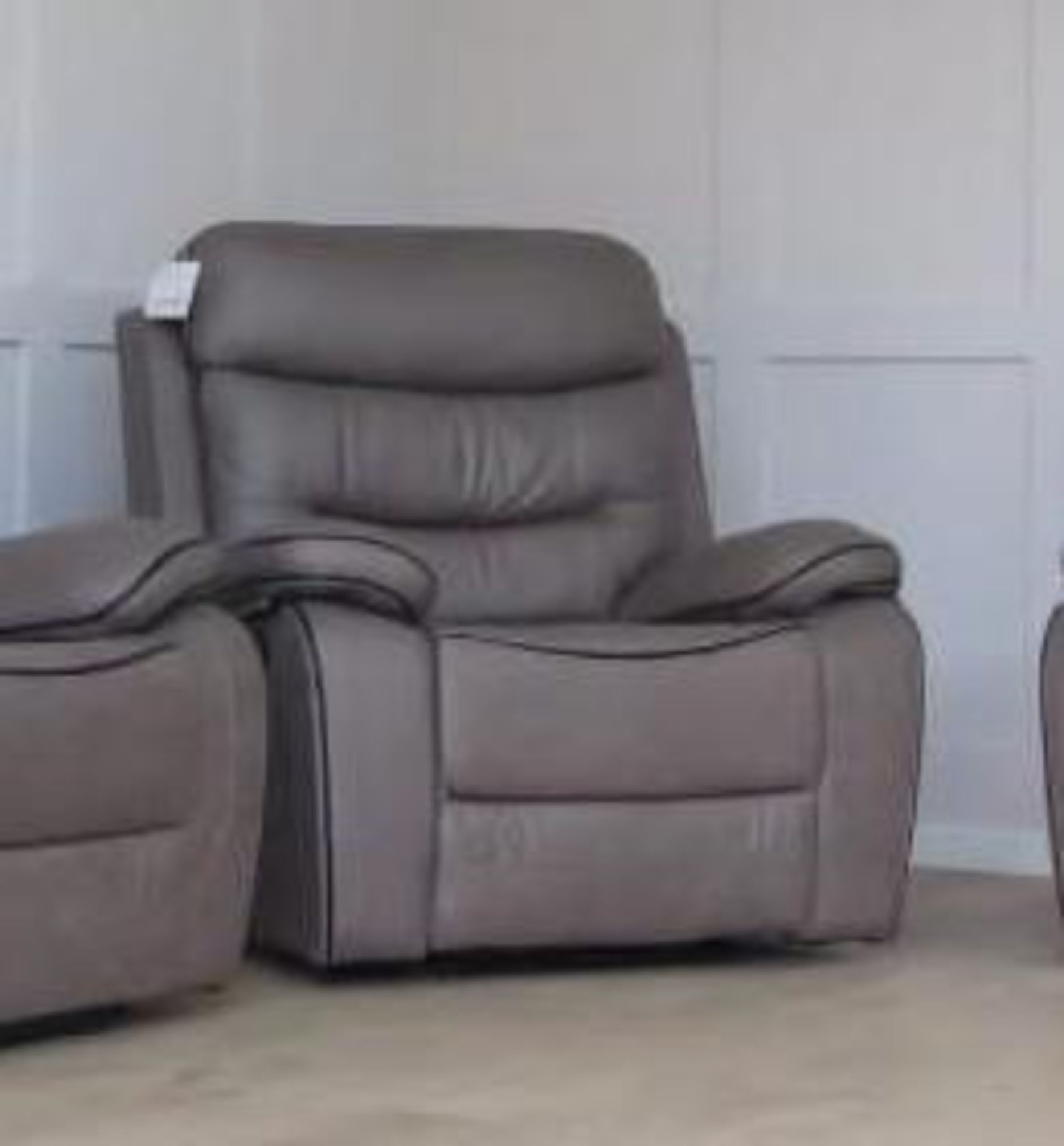 BRAND NEW & BOXED Llanharan 2 + 1 + 1 seater manual reclining suite in Grey fabric - Image 2 of 3