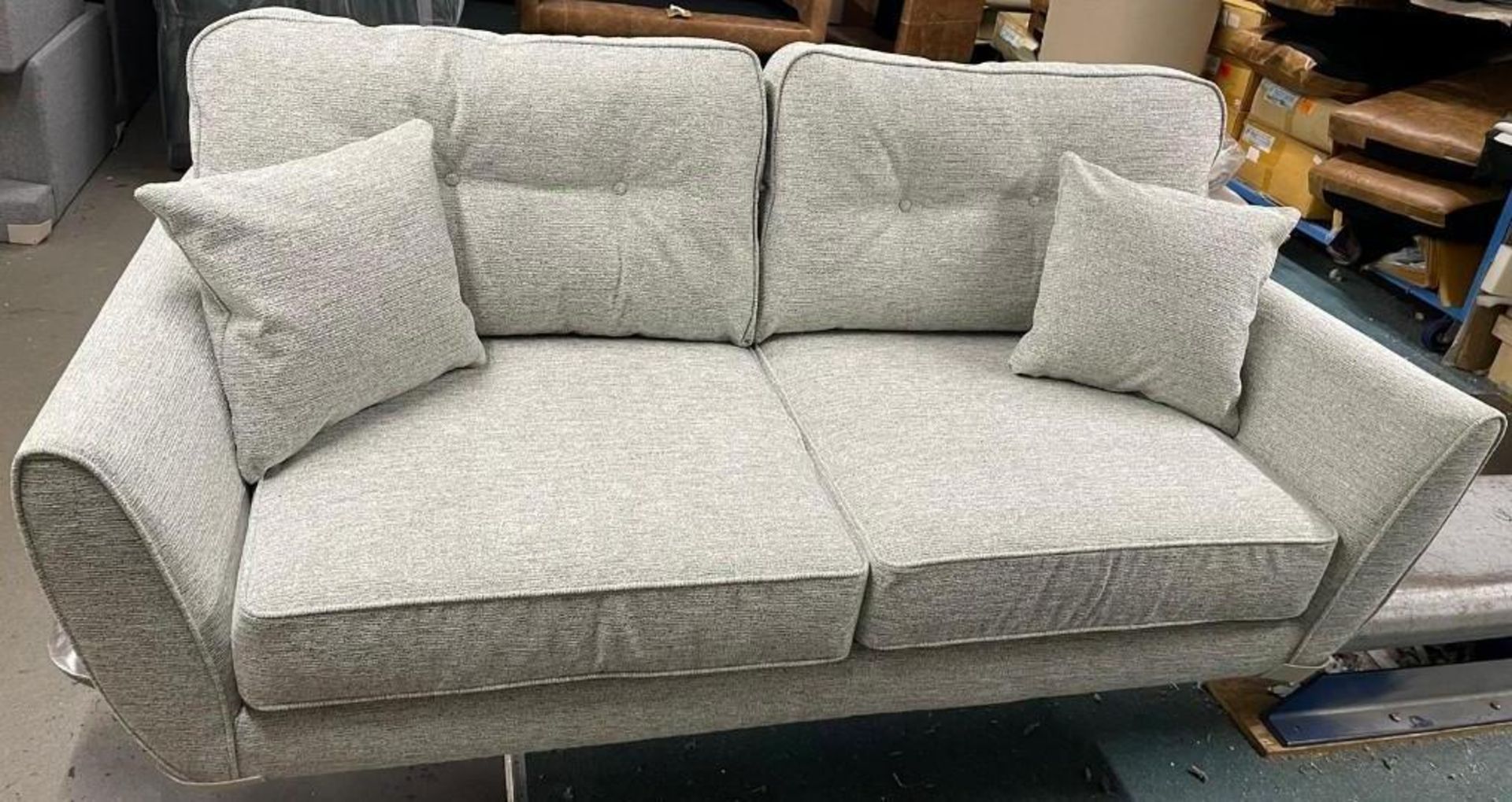 BRAND NEW French connection zinc 3 + 2 seater suite in Plush Mink. RRP: £1,499