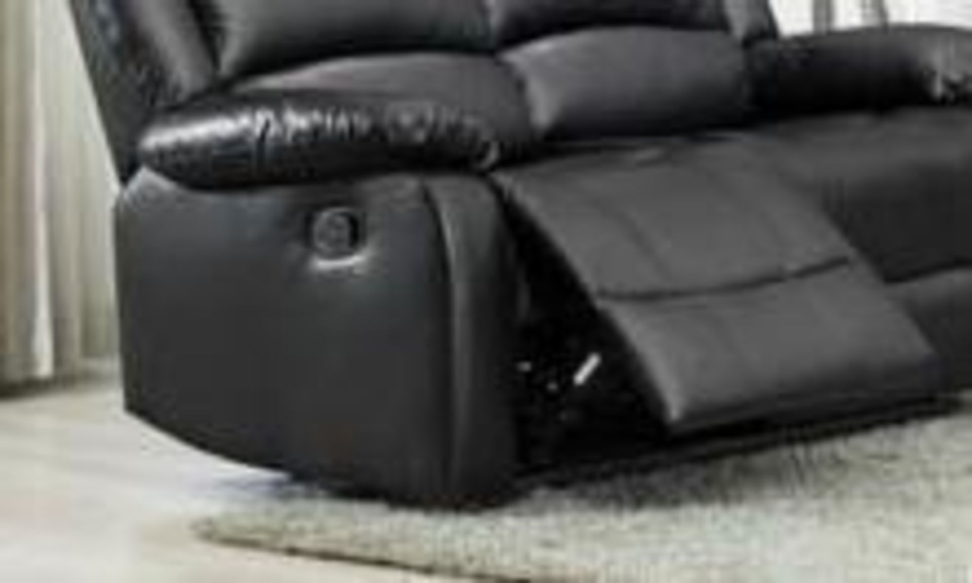 BRAND NEW & BOXED Malaga leather 3 + 2 seater manual recliner suite. - Image 3 of 4