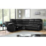 BRAND NEW & BOXED Malaga manual reclining leather corner sofa. RRP: £1,899