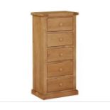BRAND NEW & BOXED Rutland 5 drawer tall chest