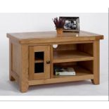 BRAND NEW & BOXED TRADE LOT 5 X Devon oak small tv unit