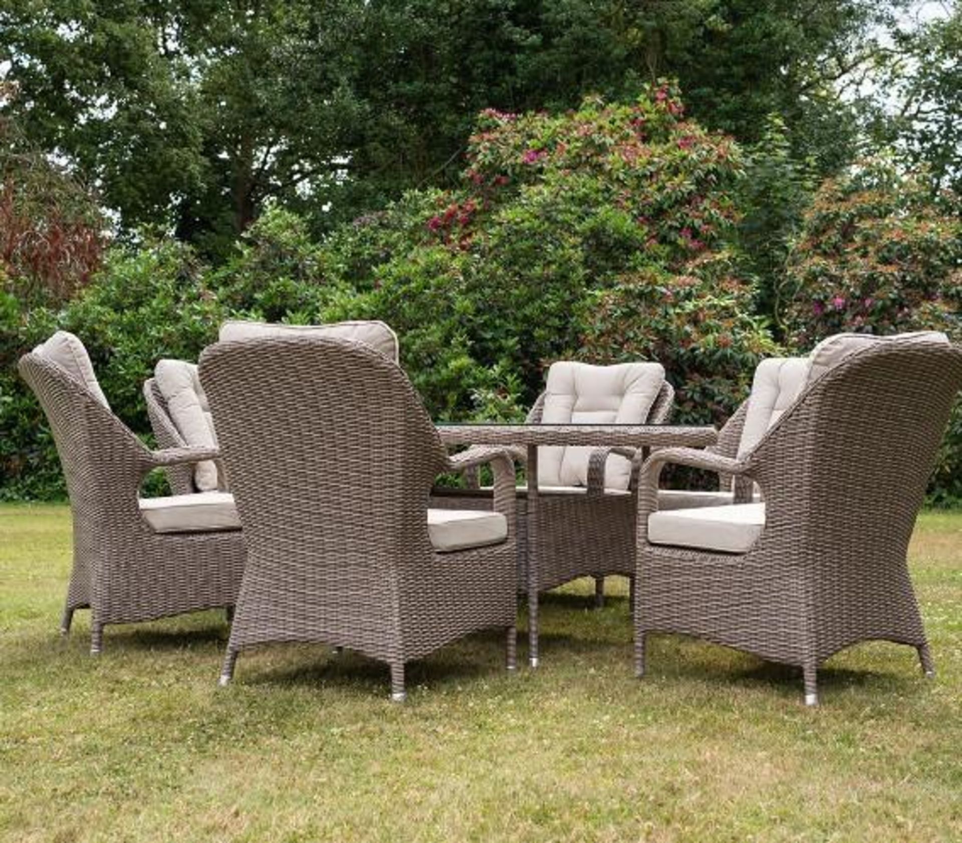*BRAND NEW & BOXED* 6 Seater Oval Outdoor Dining Set in Natural. RRP£1,699.00 - Image 10 of 12