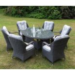 *BRAND NEW & BOXED* 6 Seater Oval Outdoor Dining Set in Grey. RRP£1,699.00