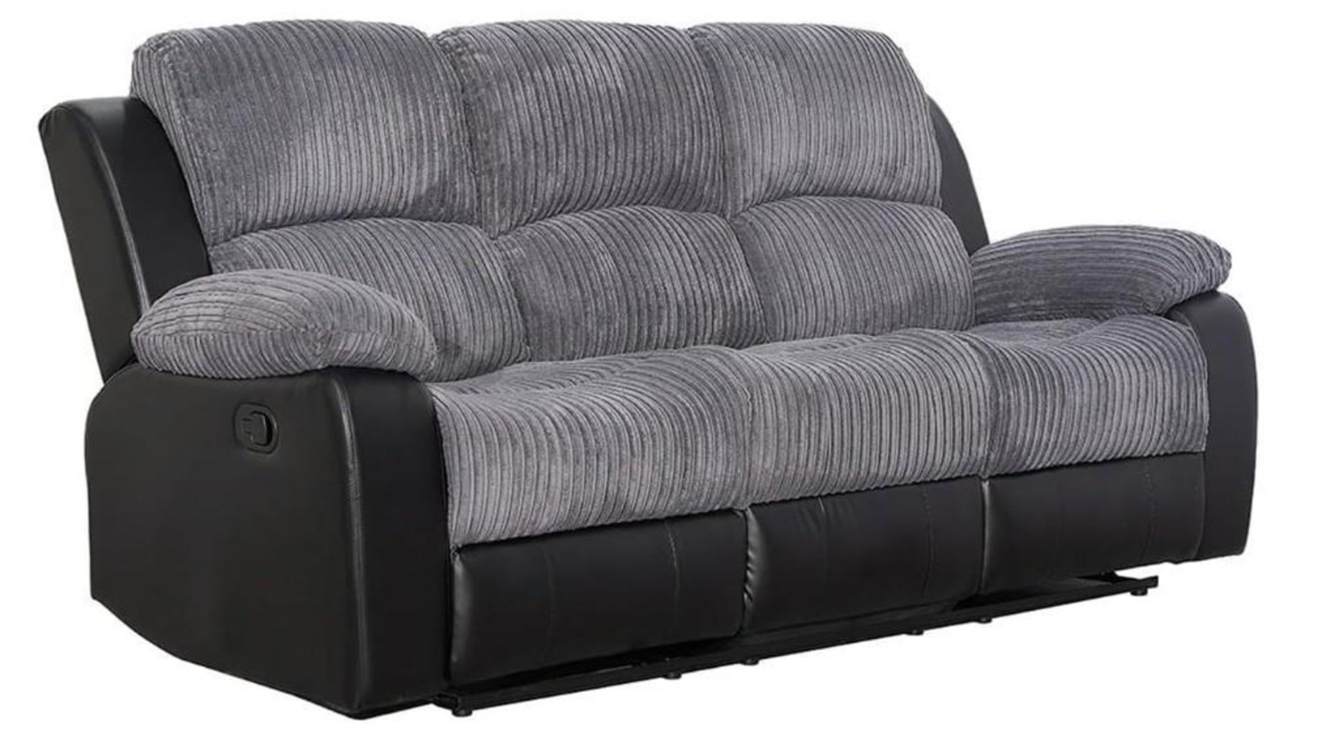 BRAND NEW & BOXED California 3 + 2 + 1 seater manual recliner suite in grey. RRP:£1,899 - Image 2 of 4