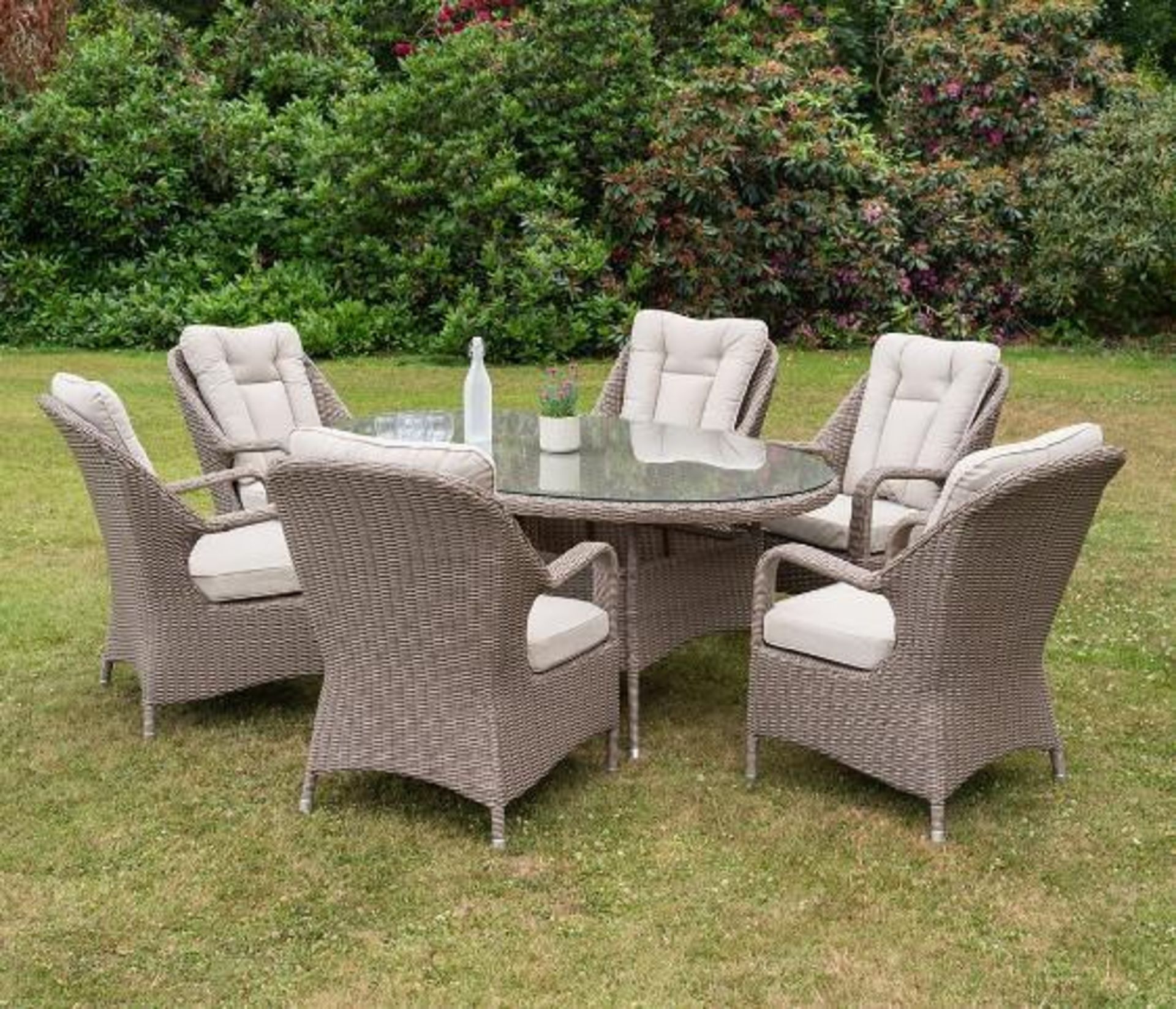 *BRAND NEW & BOXED* 6 Seater Oval Outdoor Dining Set in Natural. RRP£1,699.00 - Image 11 of 12