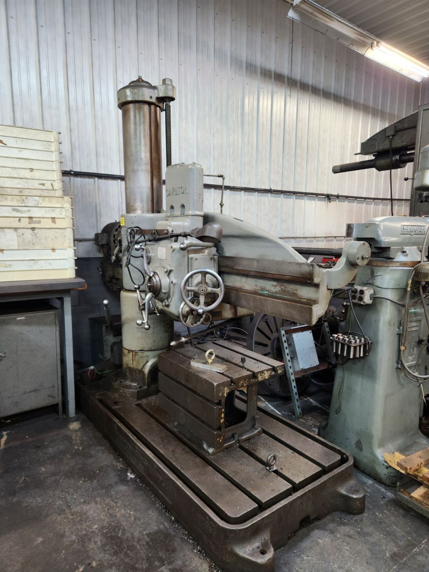 Carlton Radial Arm Drill (4' x 11"), Tooling not included