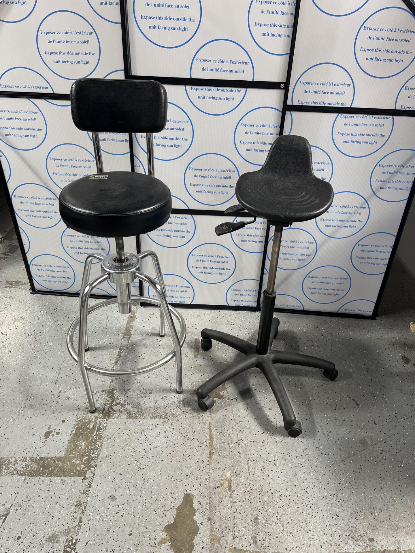 (2) Working stool chairs, See pics for measurements, per customer excellent-fully functional