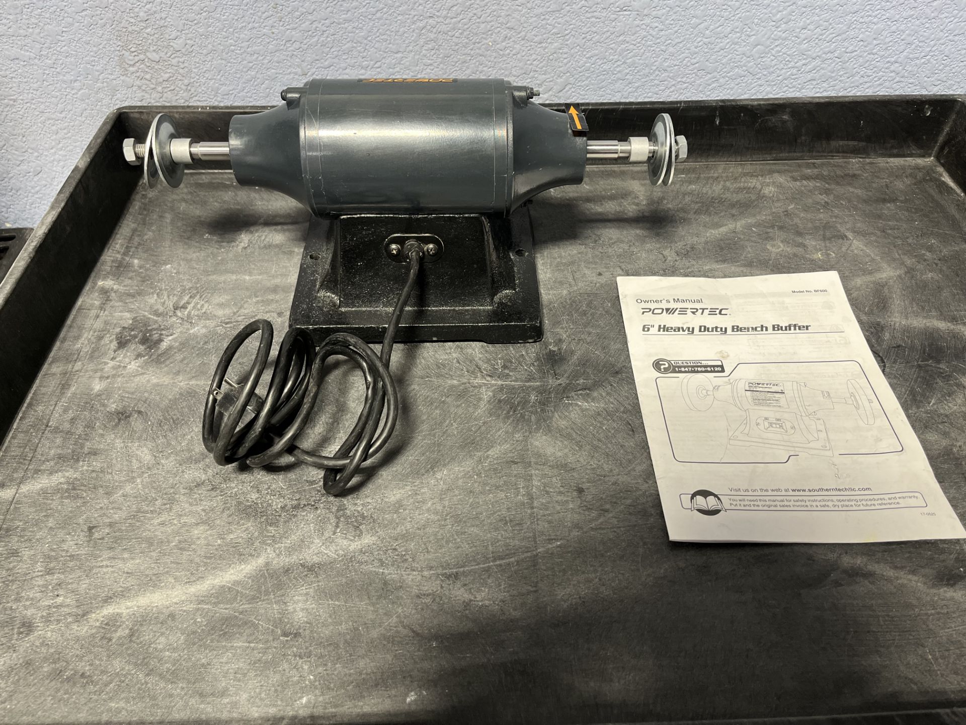 PowerTec BF600, Bench buffer 6", per customer good condition - Image 3 of 3