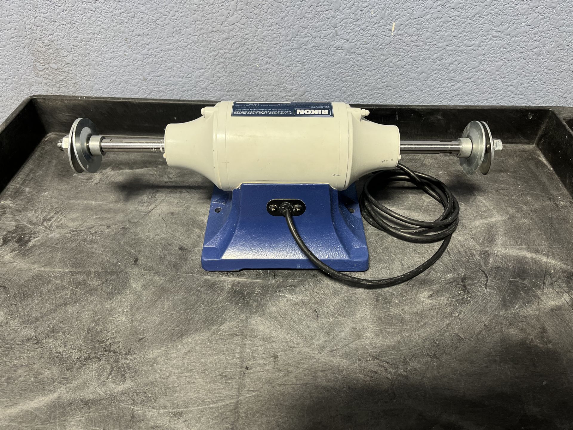 Rikon Buff motor, Bench buffer 8" long shaft - Low speed, per customer excellent condition - Image 3 of 3