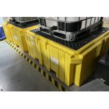 (2) Ultratech IBC Spill containment platform, 62 in L x 62 in W x 28 in H, Yellow, per customer