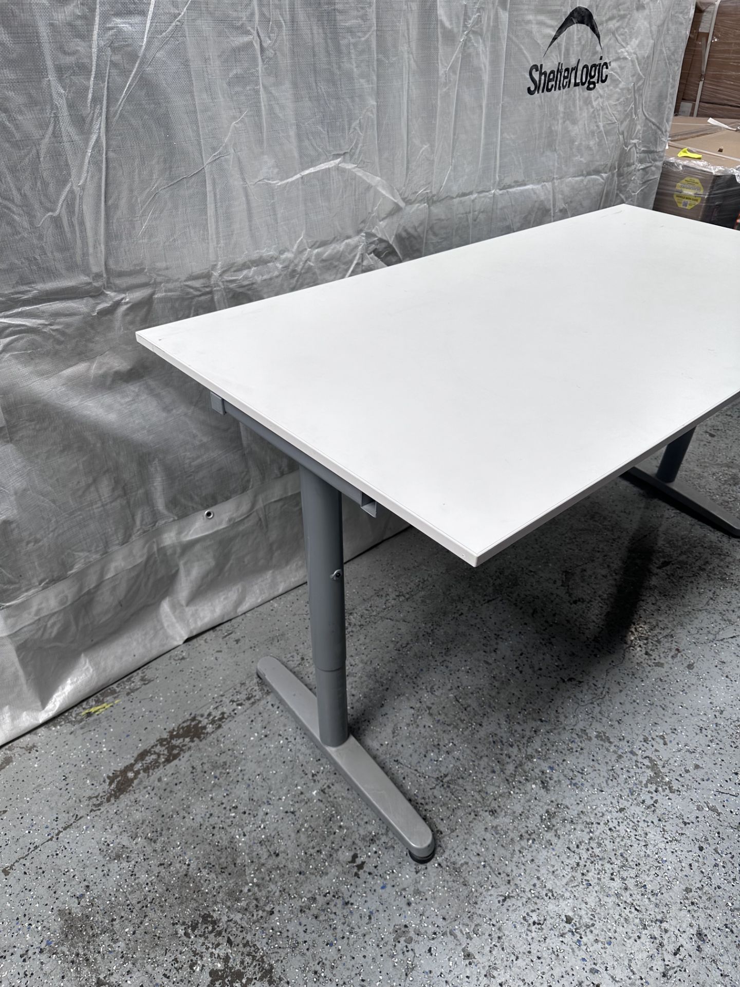 (2) Desks, 72" x 32" x 23"-33", per customer good-fully functional